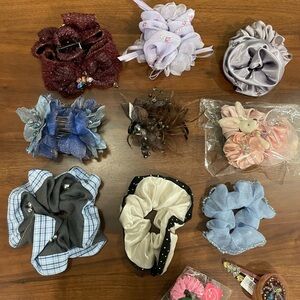 Assorted Colorful Hair Scrunchies Set